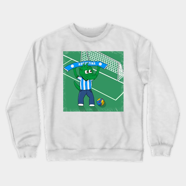 Dino Argentina Football Fan Crewneck Sweatshirt by SNCdesigns